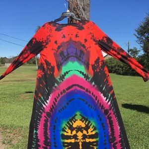 Tie Die long Sleeve Kimono